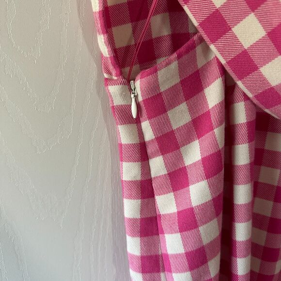 Finders Keepers Pink Gingham Gigi Midi Dress Size 6 - Picture 5 of 9